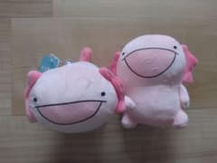 からめる　ウーパールーパー　 やわらかもっちり　ぬいぐるみマスコット 2個セット