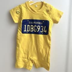 70サイズ イエロー ロンパース カリフォルニア