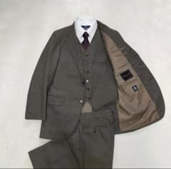 美品　80S　ジャパンヴィンテージ　千鳥格子柄　スリーピーススーツ　セットアップのサムネイル