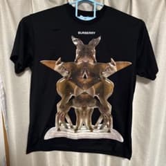 BURBERRY 鹿プリント Tシャツ ブラック バンビのサムネイル