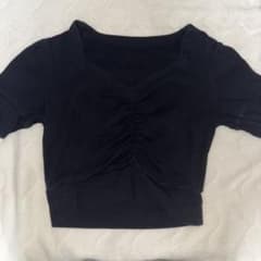 Dazy シャーリング チビTシャツ ブラック Mサイズのサムネイル