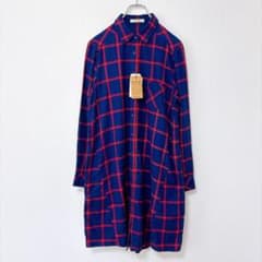 新品タグ付き e.r.g* チェック柄 ロングシャツ Mサイズ 秋服 ロング丈