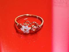 咲絵様専用】花モチーフ ピンクゴールドリング - メルカリ