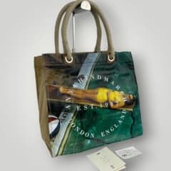 ANYA HINDMARCH トートバッグ プール柄　キャンバス　マルチカラー ANYA HINDMARCH トートバッグ プール柄 キャンバス マルチカラー