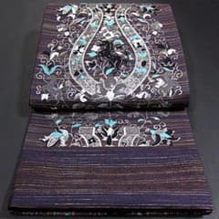 限定大幅値下げです！ 新品 西陣織御洒落高級六通柄袋帯 馬 【綿芯御