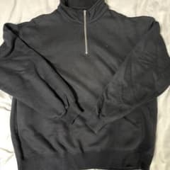 Champion ハーフジップ スウェット ブラック Lのサムネイル