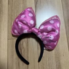 ミニーリボン　カチューシャ　ピンクのサムネイル
