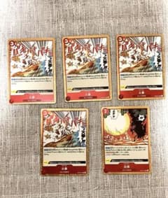 ワンピースカード　赤デッキパーツ　炎帝　火拳のサムネイル
