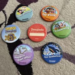 Disneyland Resort 캔 배지 6종 세트