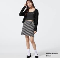 新品タグ付き　GU ツイーディミニスカートのサムネイル