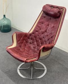 北欧ヴィンテージ■DUXIANA■Jetson　ラウンジチェア　回転　レザー 北欧ヴィンテージ□DUXIANA□Jetson ラウンジチェア 回転 レザー