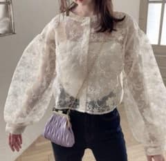 GRL 花柄刺繍オーガンジーカーディガンのサムネイル
