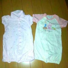 なおまる様専用♡2way♡半袖ロンパース50～60の二枚セットのサムネイル