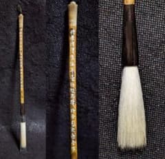 特製羊毛筆 宿淨陳純羊毫細微光鋒5.4×0.82cm】◇半紙半切の行草◇匠