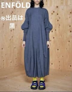 美品✨ENFOLD CURVE-SLEEVE ASYMMETRY-DRESS 黒 - メルカリ