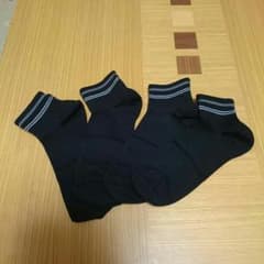 新品 メンズ 黒 くるぶし上 靴下 25~27cmのサムネイル
