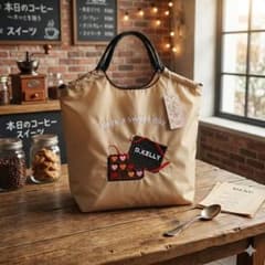 D.KELLY 刺繍トートバッグ M ベージュ　即日発送のサムネイル