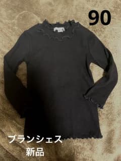 ブランシェス　新品　女の子　90 長袖カットソー ブラックのサムネイル