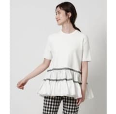 UNITED ARROWS エンブロ ティアードコンビ ショートスリーブ ニット