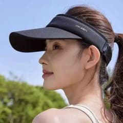 レディース メンズ兼用 UVカット サンバイザー 折りたたみ収納可能 調整可能のサムネイル