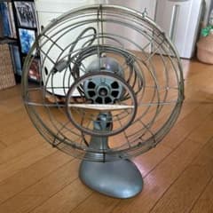 レトロ シルバー 家庭用扇風機　羽根なしのサムネイル