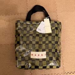 最新MARNI定価132000円トートバッグ男女兼用袋付きタグ付きチェック 