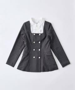 OLIVE des OLIVEノーカラージャケット チャコールグレーのサムネイル