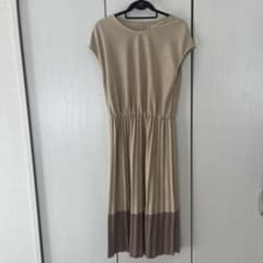 ZARA ベージュ カットソーワンピース 半袖のサムネイル