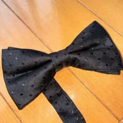 シルク製 ブラック 蝶ネクタイ 結婚式 フォーマルのサムネイル