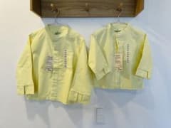 【たんぽぽ様専用】無印良品　男の子　女の子　スタンドカラーシャツのサムネイル