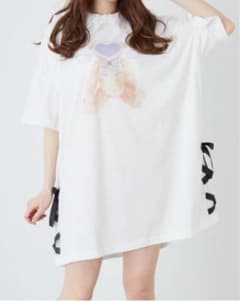 【美品】Ank Rouge ハートくまプリントBigTシャツのサムネイル