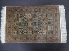 クム 93 x 64cm 81万ノット位 ペルシャ絨毯 玄関マット シルク 手織