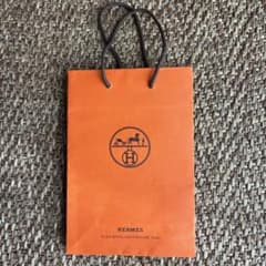 HERMES オレンジ ショッパー 紙袋 リボン2本付 エルメス - メルカリ