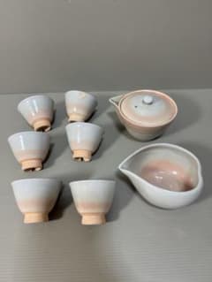 2239 萩焼　茶器セット　宝瓶1客　湯冷し1客　湯呑6客　未使用 2239 萩焼 茶器セット 宝瓶1客 湯冷し1客 湯呑6客 未使用 - メルカリ