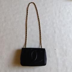 CHANEL シャネル デカココ ブラック本革 チェーン ミニショルダー 