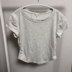 サイドギャザー 半袖 Tシャツ グレーのサムネイル