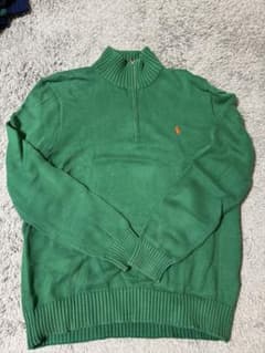 POLO RALPH LAUREN ハーフジップニット グリーンのサムネイル
