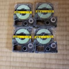 未使用新品 テプラテープ 黄9mm ４個セットのサムネイル
