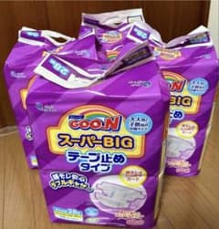 Goo.N スーパービッグ テープ止めタイプ5パックセット GOO.N スーパービッグ テープ止めタイプ 28枚×4パック - メルカリ