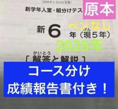 サピックス新6年新学年入室・組分けテスト 2025年 原本❗️成績報告書
