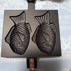 な*つ様 未使用品 希少 南部鉄器 たい焼き器 鯛焼き 一丁焼き 鋳物　鋳鉄 4940210240307.jpg