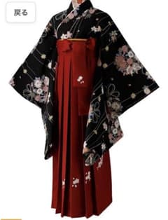 着付け簡単刺繍入り袴 セット 着付け説明書付きのサムネイル