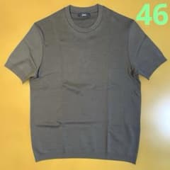 超得美品‼️HERNO ヘルノ 高級ニットTシャツ 2025SS グレー系ニットT