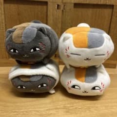 나츠메 친구장 냥코 선생님 검은 냥코 옷입기 봉제인형 세트