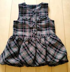 ELFIN DOLL 子供用チェック柄ワンピース 95のサムネイル