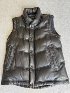 BURBERRY BLACK LABELレザーダウンベストフード付き（三陽商会）のサムネイル