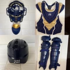 訳あり一般軟式 野球 キャッチャー防具 4点セット（SSK・ミズノ・アシックス） 訳あり一般軟式 野球 キャッチャー防具 4点セット（SSK・ミズノ