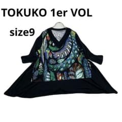 美品 TOKUKO 1er VOL 五分袖 チュニック 羽柄 Vネック マルチ - メルカリ