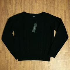 【値下げ 12/1】夢展望 クルーネック ケーブル ニット トップスのサムネイル
