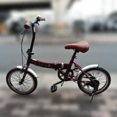 ROVER 로버 접이식 자전거 16 인치 와인 레드 인수 한정